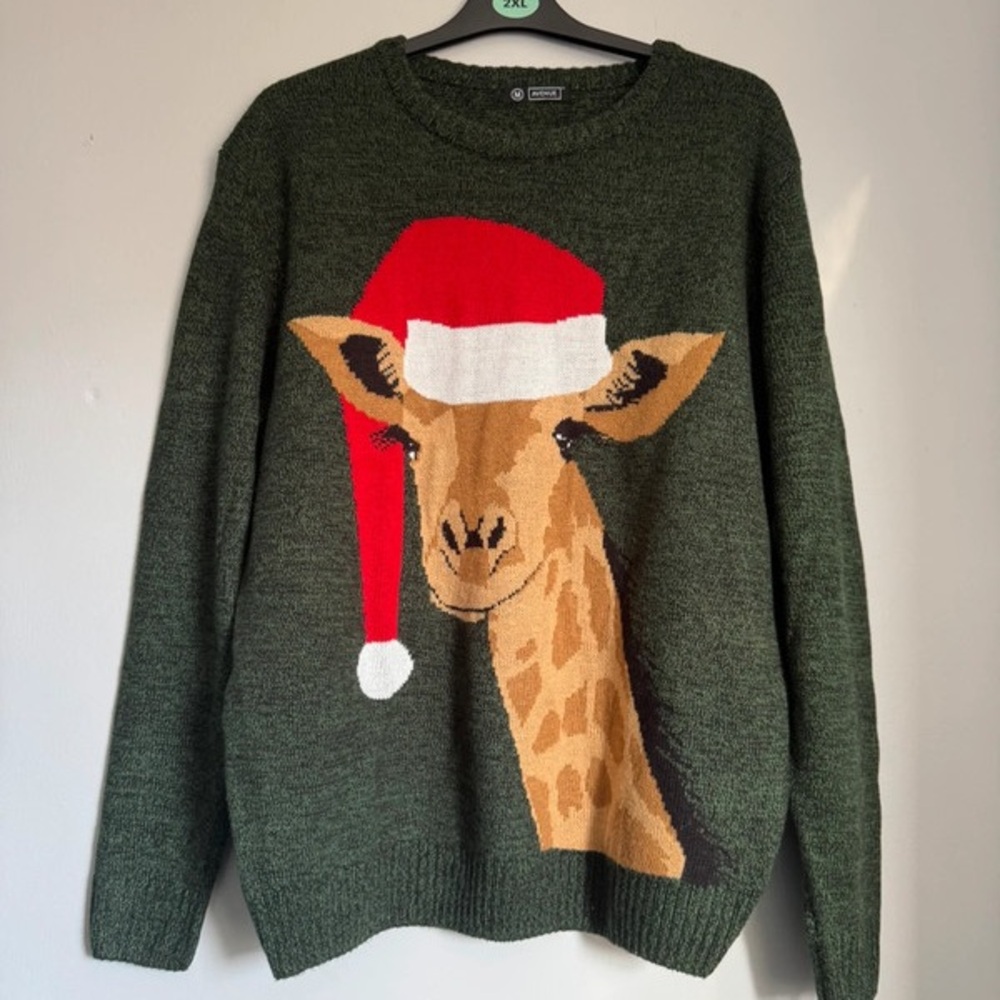 Avenue Green Holiday Giraffe Sweater